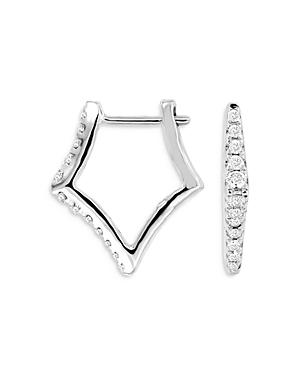 Bloomingdales Diamond Geometric Huggie Earrings In 14k White Gold, .30 Ct. T.w- 100% Exclusive