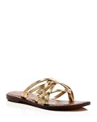 Sam Edelman Georgette Metallic Strappy Thong Sandals