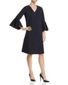 Lafayette 148 New York Holly Embroidered Bell Sleeve Dress