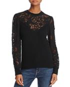 Rebecca Taylor Lace Mixed-media Sweater