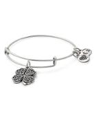 Alex And Ani Four Leaf Clover Expandable Wire Bangle