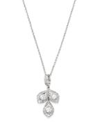 Bloomingdale's Diamond Triple Teardrop Pendant Necklace In 14k White Gold, 0.45 Ct. T.w - 100% Exclusive