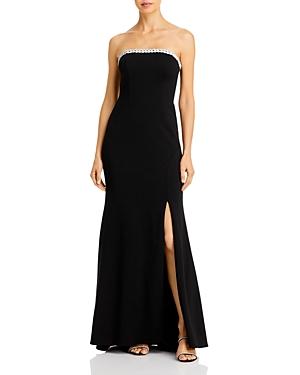 Aqua Braid Trim Strapless Gown - 100% Exclusive