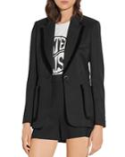 Sandro Elna Velvet Trim Blazer