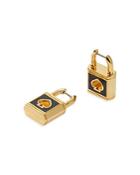 Kate Spade New York Lock And Spade Padlock Huggie Hoop Earrings