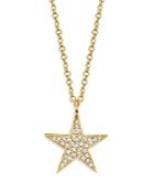 Moon & Meadow 14k Yellow Gold Diamond Star Pendant Necklace, 18 - 100% Exclusive
