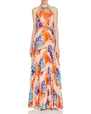 Laundry By Shelli Segal Embellished Print Gown