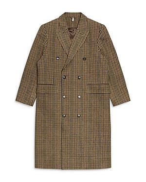 Sunflower Double Breasted Tattersall Coat