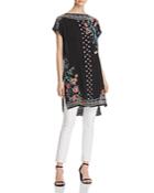 Johnny Was Dahlia Embroidered Boat-neck Tunic