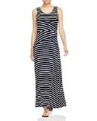 Calvin Klein Variegated Stripe Maxi Dress