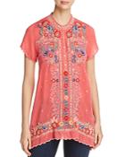 Johnny Was Mikones Embroidered Tunic Top