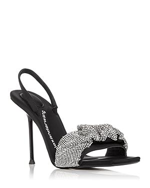 Alexander Wang Women's Julie Scrunchie Embellished Slingback High Heel Sandals