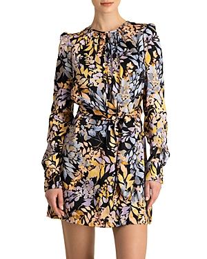Ml Monique Lhuillier Long Sleeve Satin Shift Dress