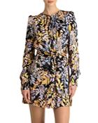 Ml Monique Lhuillier Long Sleeve Satin Shift Dress