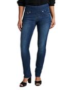 Jag Jeans Peri Straight Pull On Jeans In Anchor Blue