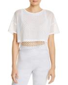 Alo Yoga Afterglow Layered-look Cropped Tee