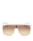 Givenchy Square Shield Sunglasses, 128mm