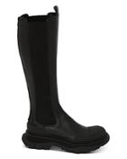 Alexander Mcqueen Women's Leather Tread Slick Tall Boots