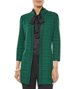 Misook Dune Pattern Long Knit Jacket