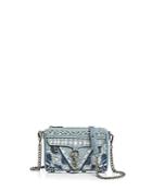 Rebecca Minkoff Mini Mac Embroidered Denim Crossbody