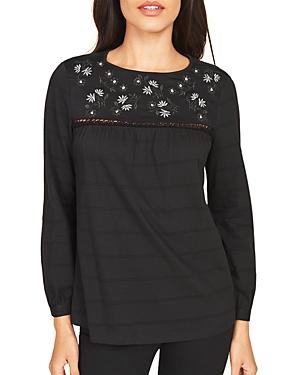 Daniel Rainn Embroidered Yoke Top