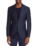 John Varvatos Star Usa Luxe Chambray Floral Print Slim Fit Sport Coat