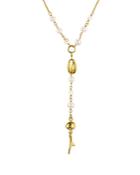 Chan Luu Cultured Freshwater Pearl Adjustable Necklace In 18k Gold-plated Sterling Silver, 15