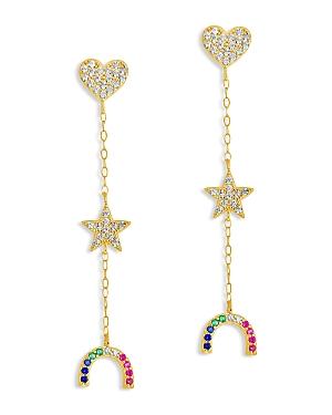 Sterling Forever Faj Rainbow Drop Earrings