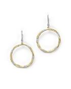 Meira T 14k Gold And Diamond Open Circle Earrings