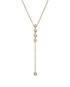 Diamond Station Y Necklace In 14k Yellow Gold, .20 Ct. T.w.