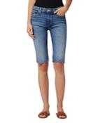 Hudson Amelia Mid Rise Knee Length Jean Shorts In Winelight