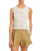 Vanessa Bruno Cotton Crochet Sleeveless Top