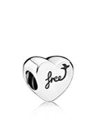 Pandora Charm - Sterling Silver Heart Of Freed, Moments Collection