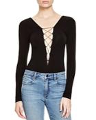 T By Alexander Wang Lace-up Long Sleeve Bodysuit