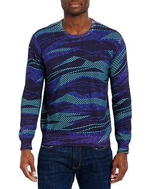 Robert Graham Carmelite Cotton & Linen Abstract Print Classic Fit Crewneck Sweater