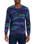 Robert Graham Carmelite Cotton & Linen Abstract Print Classic Fit Crewneck Sweater