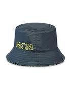 Mcm Cubic Monogram Logo Reversible Econyl Bucket Hat