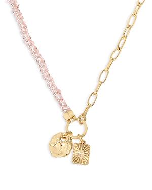 Allsaints Mixed Shell Bead Charm Pendant Necklace, 17-19