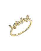Moon & Meadow Diamond Butterfly Ring In 14k Yellow Gold, 0.15 Ct. T.w. - 100% Exclusive