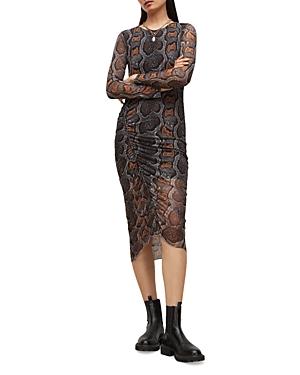 Allsaints Norma Snake Print Dress