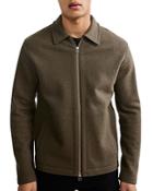 Nn07 Ivan Boiled Merino Wool Zip Front Jacket