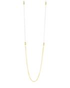 Freida Rothman Fleur Bloom Station Necklace In 14k Gold-plated & Rhodium-plated Sterling Silver, 36