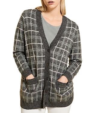Marina Rinaldi Magda Plaid Cardigan
