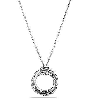 David Yurman Crossover Pendant Necklace With Diamonds