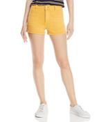 Frame Le Bardot Denim Shorts In Marigold