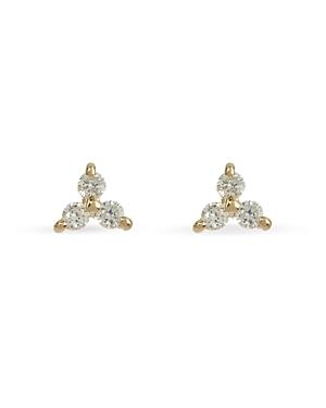Apres Jewelry 14k Yellow Gold Tri-cluster Diamond Stud Earrings