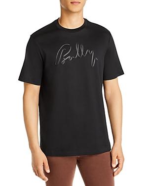 Bally Crewneck T-shirt With Leather Logo