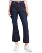 Frame Le Bardot Crop Flare Raw-edge Jeans In Sutherland
