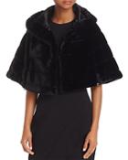 Betsey Johnson Hooded Faux-fur Capelet