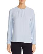 Eileen Fisher Silk Keyhole Blouse - 100% Exclusive